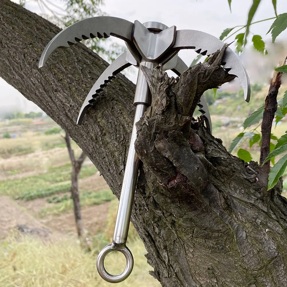 Grappling Hook Multifunctional Foldable Stainless Steel Climbing Hooks For Outdoor Rock Climbing Mountaineering Tools Silver
Grappling Hook Multifunctional Foldable Stainless Steel Climbing Hooks For Outdoor Rock Climbing Mountaineering Tools Silver