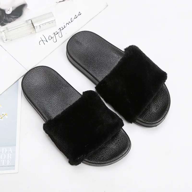 Women House Sandals Faux Fur Fashion Warm Sandals Woman Slip on Flats Female Slides Cozy Home Furry Slippers Zapatos De Mujer
Women House Sandals Faux Fur Fashion Warm Sandals Woman Slip on Flats Female Slides Cozy Home Furry Slippers Zapatos De Mujer