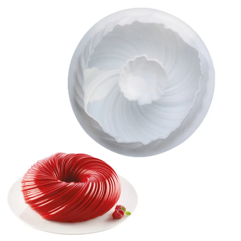 3D Spiral Doughnut Shape Big Size Kitchen Silicone Cake Mold Dessert Mousse Chocolate Pudding Candy Jelly Mould For Baking
3D Spiral Doughnut Shape Big Size Kitchen Silicone Cake Mold Dessert Mousse Chocolate Pudding Candy Jelly Mould For Baking