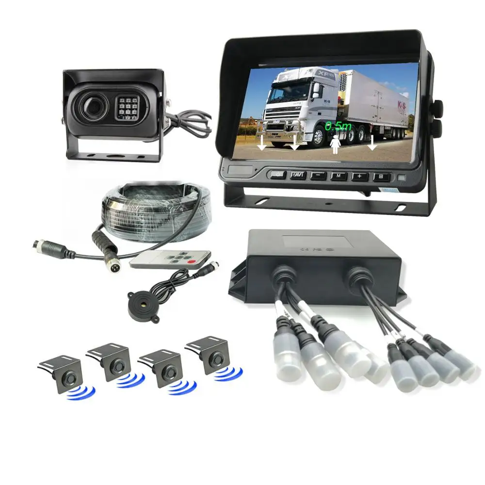 Long Vehicle Parking Sensor 7 Inch Monitor Camera Buzzer Alarm Rear Camera and Sensor for Dumptruck
Long Vehicle Parking Sensor 7 Inch Monitor Camera Buzzer Alarm Rear Camera and Sensor for Dumptruck