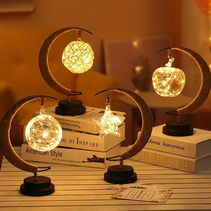 LED Hemp Rope Wrought Iron Decoration Lamp Star Moon Rattan Ball Wishing Lamp Night Light Christmas Hoilday Party Home Decor
LED Hemp Rope Wrought Iron Decoration Lamp Star Moon Rattan Ball Wishing Lamp Night Light Christmas Hoilday Party Home Decor