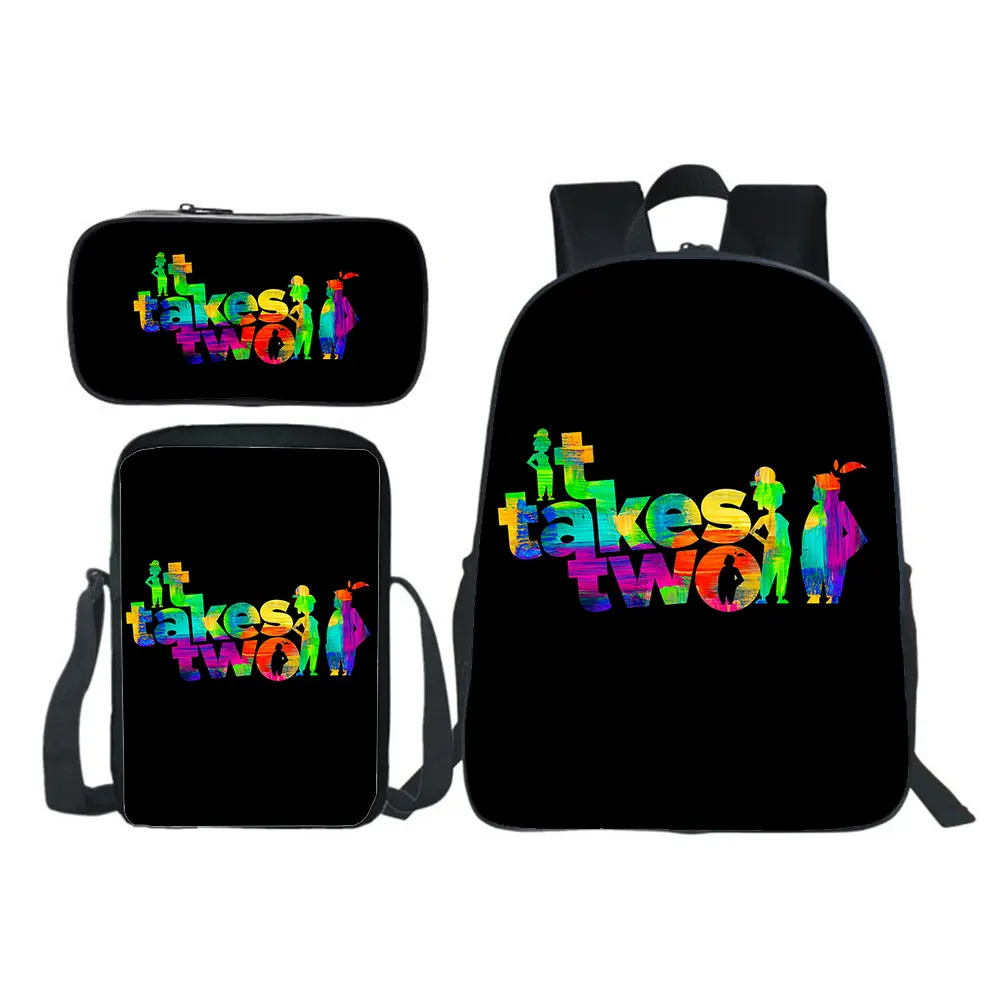 Cosplay It takes two Backpack 3pcs Set Boy Girl School Bag Teens Bookbag Rucksack Gift(backpack+shouder Bag+pen Bag)
Cosplay It takes two Backpack 3pcs Set Boy Girl School Bag Teens Bookbag Rucksack Gift(backpack+shouder Bag+pen Bag)