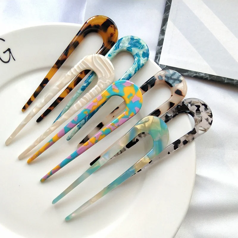 Elegance Vintage Geometric U-shaped Acrylic Fork Hairpins Headwear For Women Hair Clip, Headgear Accessories Women's Hair Tools
Elegance Vintage Geometric U-shaped Acrylic Fork Hairpins Headwear For Women Hair Clip, Headgear Accessories Women's Hair Tools