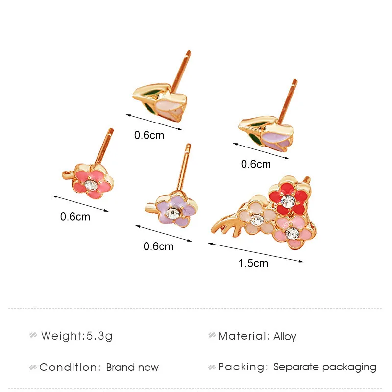 1 Set Cute Enamel Flower Plant Earring For Women Gift Jewelry Fashion Minimalist Blingbling Zircon Tulip Flowers Pierced Earring
1 Set Cute Enamel Flower Plant Earring For Women Gift Jewelry Fashion Minimalist Blingbling Zircon Tulip Flowers Pierced Earring