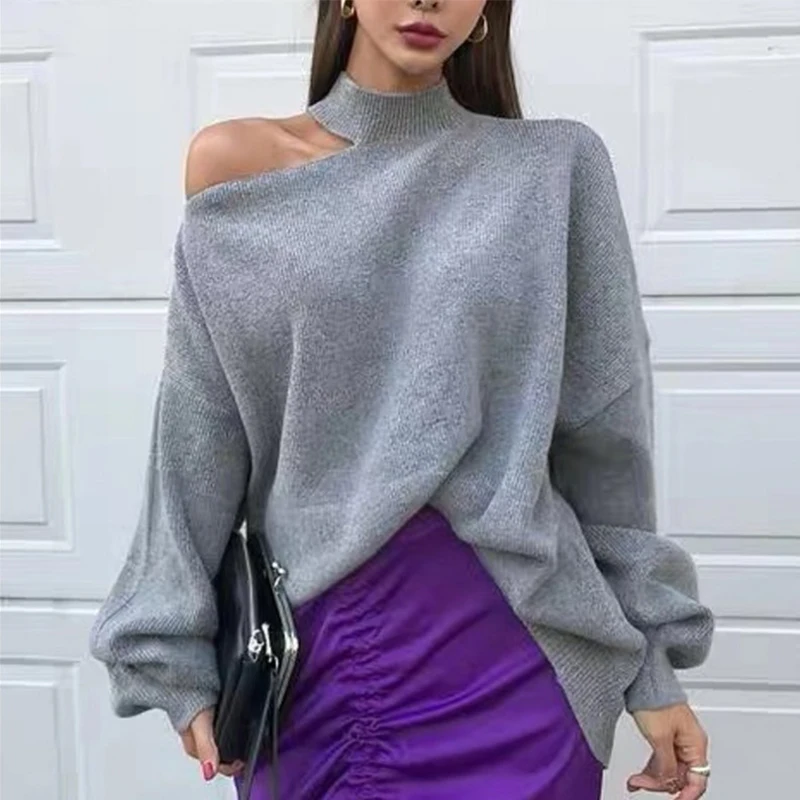 2021 autumn and winter women's new European and American strapless hanging neck sweater sweater irregular net red temperament to
2021 autumn and winter women's new European and American strapless hanging neck sweater sweater irregular net red temperament to