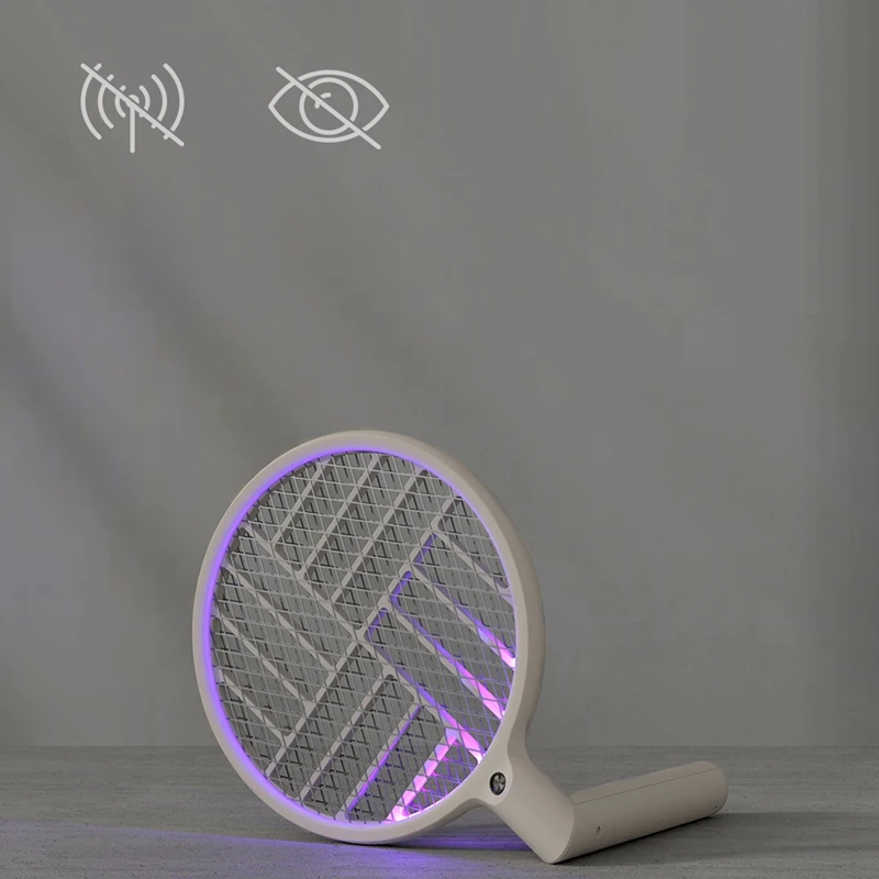 SOTHING Electric Mosquito Swat LED Rechargeable Collapsible USB Charging Fly Mosquito Swatter Zapper Swatter Kille-Red