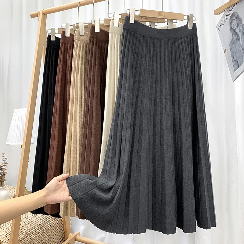 2021 Women's High-waisted Retro Woolen Knitted Pleated Skirt, Elegant Mid-length Slimming Leisure Travel A-line Skirt Dress
2021 Women's High-waisted Retro Woolen Knitted Pleated Skirt, Elegant Mid-length Slimming Leisure Travel A-line Skirt Dress