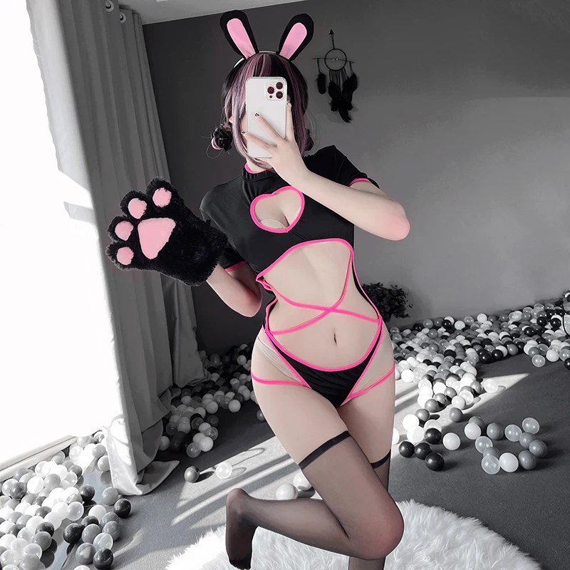 Женское сексуальное нижнее белье с бантом, обтянутое грудью 
Женское сексуальное нижнее белье с бантом, обтянутое грудью