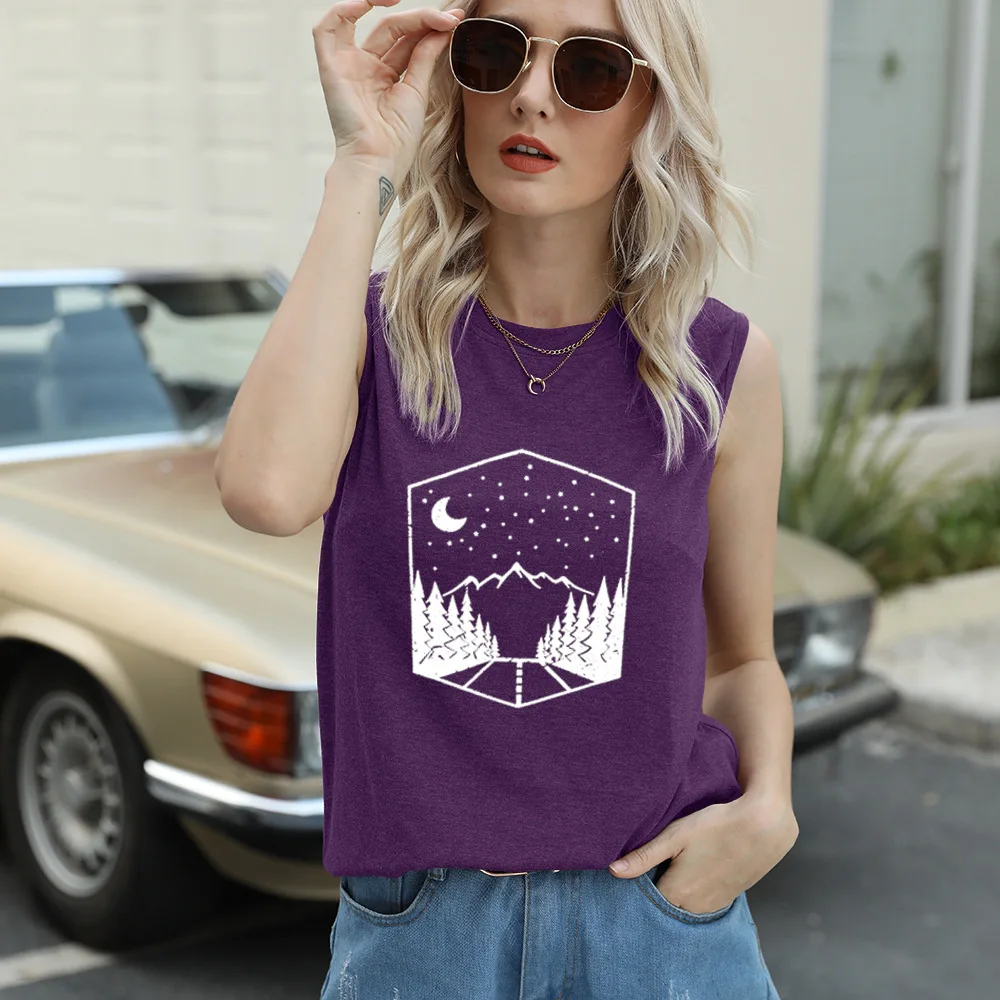2021 Summer T-shirts Women O Neck Sleeveless Print T Shirt Casual Loose Tees Tops Female Tank Tops Plus 3XL
2021 Summer T-shirts Women O Neck Sleeveless Print T Shirt Casual Loose Tees Tops Female Tank Tops Plus 3XL