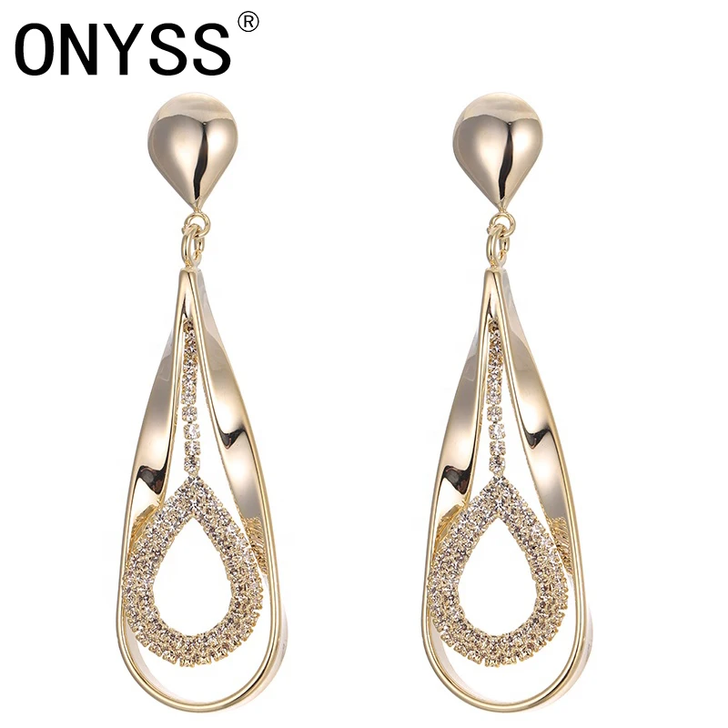 ONYSS Korean Style Water Drop Big Cubic Zirconia Gold Plate Dangle Earrings Woman 2021
ONYSS Korean Style Water Drop Big Cubic Zirconia Gold Plate Dangle Earrings Woman 2021