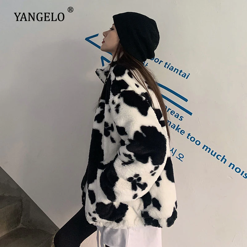 Yangelo Cows Women Turtleneck Coat Female Jacket Winter Oversize 2020 Long Sleeve Loose Knit Jacket Woman Thick Warm Lambwool
Yangelo Cows Women Turtleneck Coat Female Jacket Winter Oversize 2020 Long Sleeve Loose Knit Jacket Woman Thick Warm Lambwool
