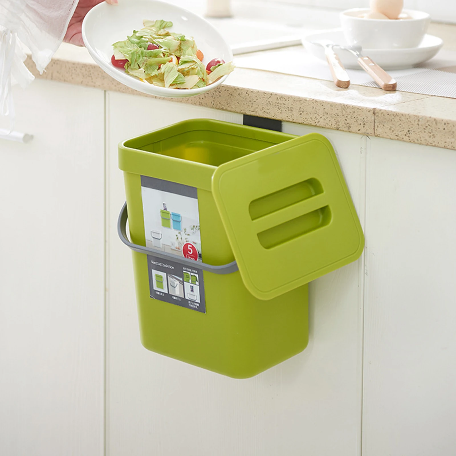 Push-top Trash Can Chef Hanging Automatic Returns Lid for Fruit Vegetable Pericarp EF
Push-top Trash Can Chef Hanging Automatic Returns Lid for Fruit Vegetable Pericarp EF