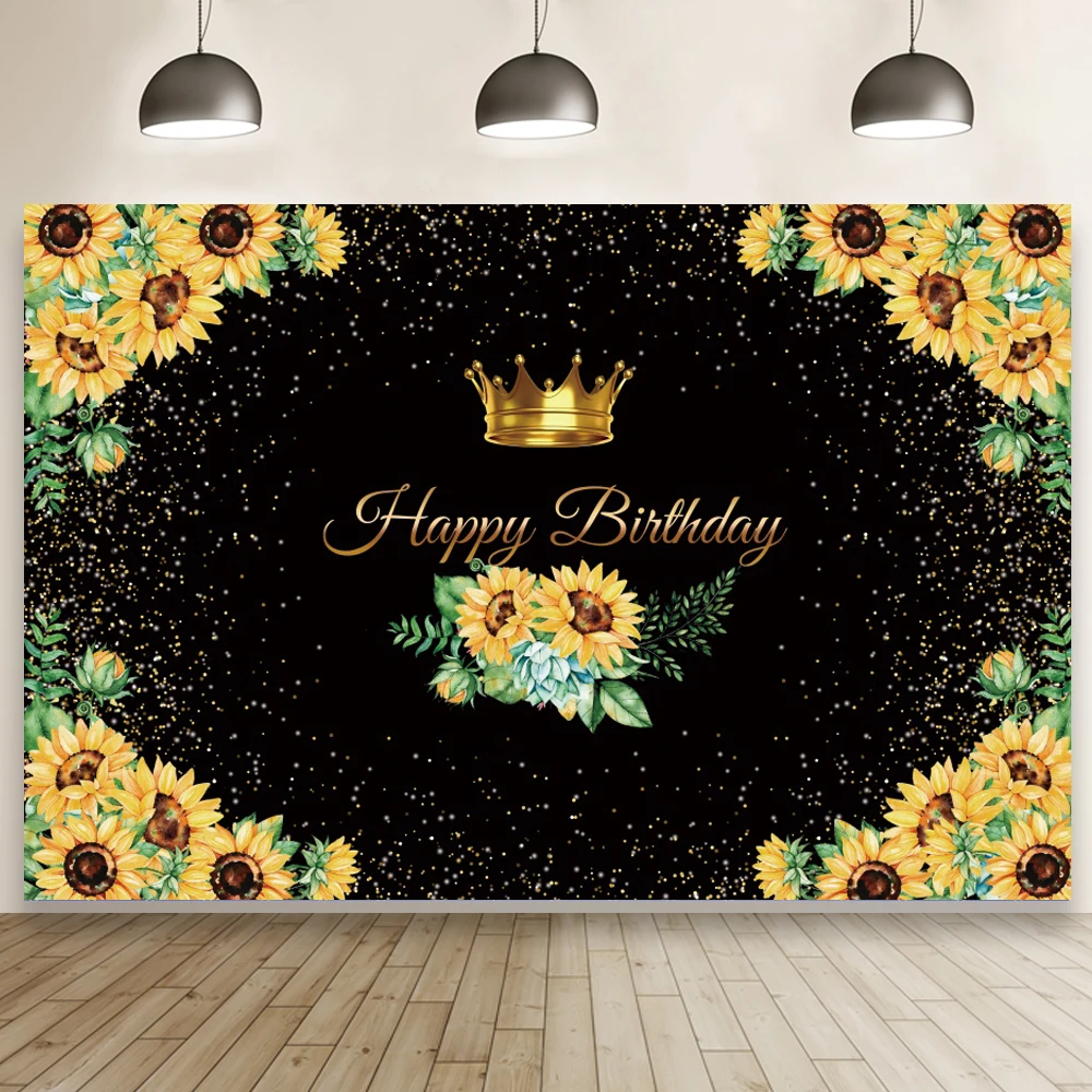 Подсолнухи золотой блеск имя на заказ день рождения женщины фото фон Корона Новорожденный ребенок душ Детский фон декор стола 
Подсолнухи золотой блеск имя на заказ день рождения женщины фото фон Корона Новорожденный ребенок душ Детский фон декор стола