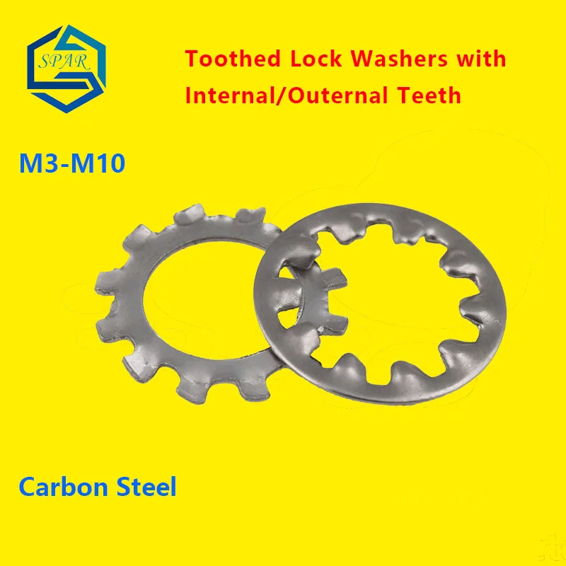 Шайба с замком, шайба с внешним зубчатым замком, шайбы с внутренним зубчатым швом, шайба с замком, белая оцинкованная углеродистая сталь 
Шайба с замком, шайба с внешним зубчатым замком, шайбы с внутренним зубчатым швом, шайба с замком, белая оцинкованная углеродистая сталь