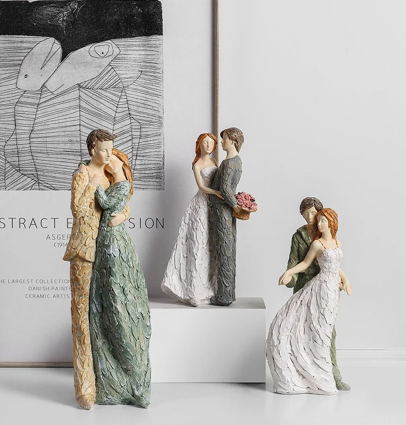 Aestheticism Resin Lovers Couple Embrace Ornaments Figure Sculpture Character Crafts Wedding Gifts Home Decoration Furnishings
Aestheticism Resin Lovers Couple Embrace Ornaments Figure Sculpture Character Crafts Wedding Gifts Home Decoration Furnishings