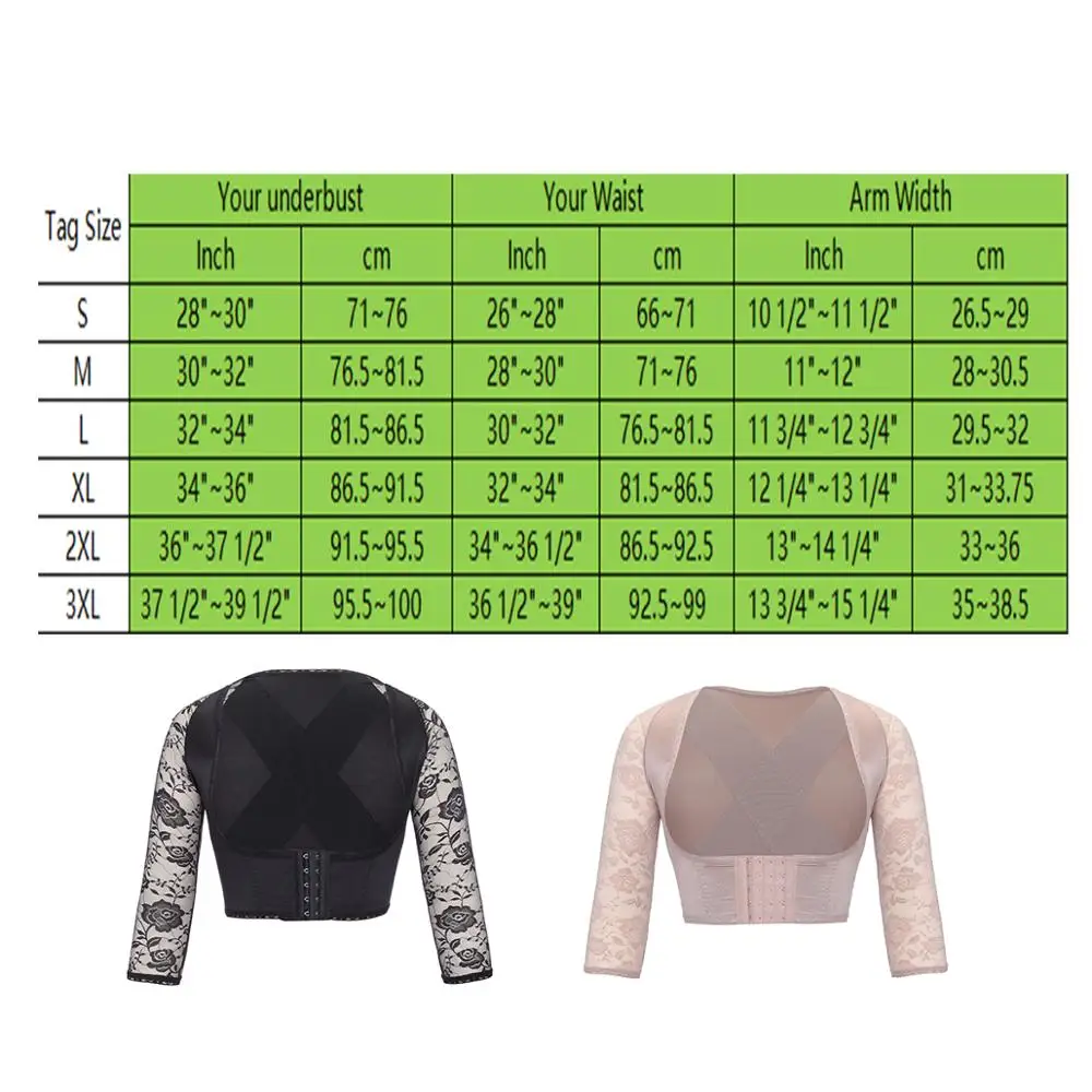 Joyshaper Women Arm Shaper Humpback Posture Corrector Push Up Chest Lifter Lace Sleeve Slim Shapewear Compression Back Support
Joyshaper Women Arm Shaper Humpback Posture Corrector Push Up Chest Lifter Lace Sleeve Slim Shapewear Compression Back Support