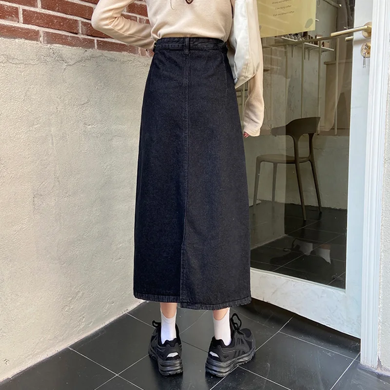 LY VAREY LIN New Spring Summer Women Split Medium Black Jeans Skirts Casual Female A-line Mid-calf Solid Color Denim Skirts
LY VAREY LIN New Spring Summer Women Split Medium Black Jeans Skirts Casual Female A-line Mid-calf Solid Color Denim Skirts