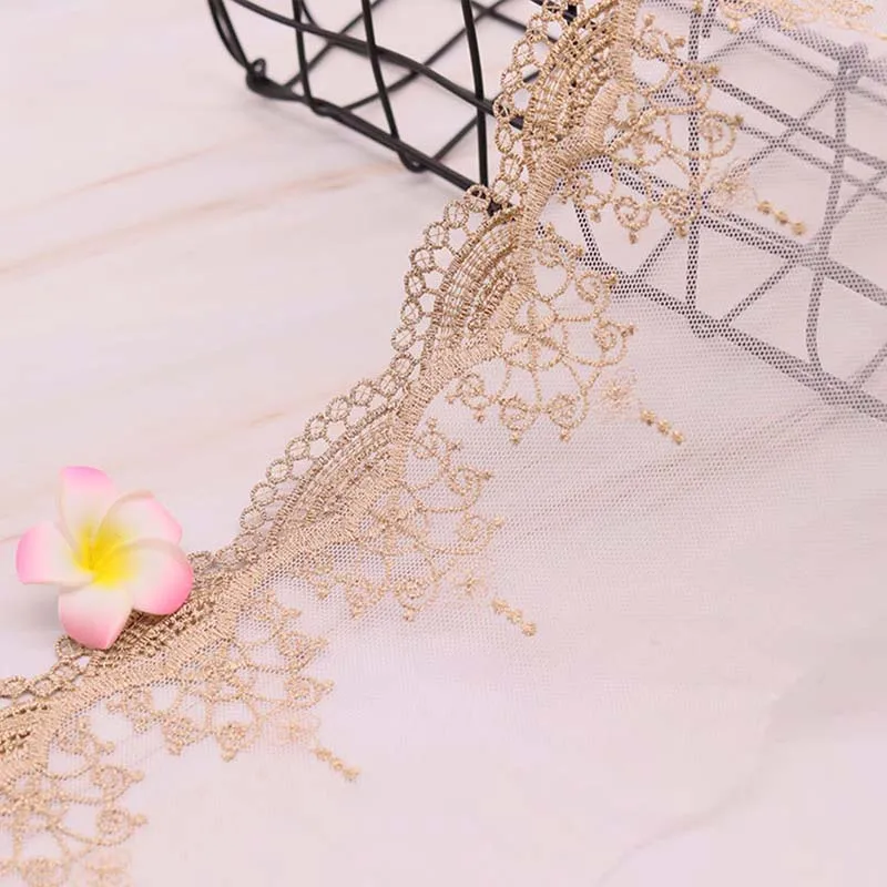 15Yards Embroidered Rose Gold Tulle Mesh Lace Trimmings Dress Accessories Lace Trim Ribbon Sewing Crafts Fabrics 14cm Width
15Yards Embroidered Rose Gold Tulle Mesh Lace Trimmings Dress Accessories Lace Trim Ribbon Sewing Crafts Fabrics 14cm Width