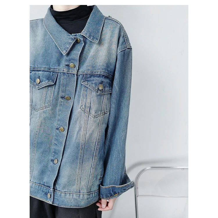Men's Asymmetric Design Denim Jacket Male Women Streetwear Hip Hop Vintage Fashion Loose Casual Jean Coat Outerwear
Men's Asymmetric Design Denim Jacket Male Women Streetwear Hip Hop Vintage Fashion Loose Casual Jean Coat Outerwear