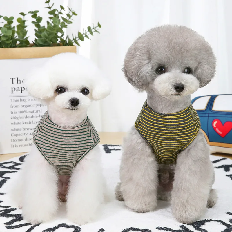 Pet Clothes Dog Clothes Summer Striped Dog Shirt Comfortable Cotton Casual Pet Vest Puppy T-Shirt Breathable Dog Clothes
Pet Clothes Dog Clothes Summer Striped Dog Shirt Comfortable Cotton Casual Pet Vest Puppy T-Shirt Breathable Dog Clothes