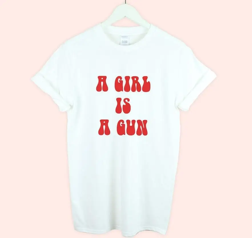 A girl is a gun red Print Women tshirt Cotton Funny t shirt Gift For Lady Yong Girl Street Top Tee P825
A girl is a gun red Print Women tshirt Cotton Funny t shirt Gift For Lady Yong Girl Street Top Tee P825
