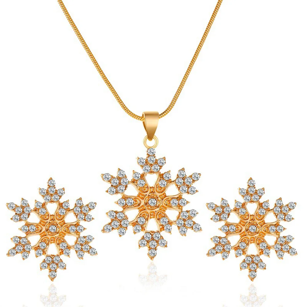 2pcs/set Snowflake Necklace Earrings Christmas Luxury Jewelry Accessories Christmas Valentine's Party Gifts
2pcs/set Snowflake Necklace Earrings Christmas Luxury Jewelry Accessories Christmas Valentine's Party Gifts