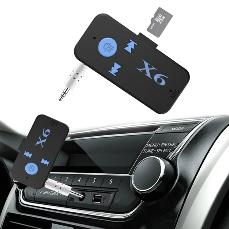 1PC X6 5.0 Bluetooth-compatible Receiver 3.5MM Car Kit With Handfree Wireless Adapter
1PC X6 5.0 Bluetooth-compatible Receiver 3.5MM Car Kit With Handfree Wireless Adapter
