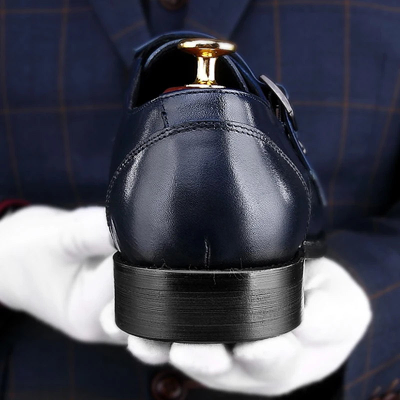New Vintage Genuine Leather Men's Handmade Cap Toe Flats Italian Pointed Toe Monk Straps Man Formal Dress Party Shoes HKN147
New Vintage Genuine Leather Men's Handmade Cap Toe Flats Italian Pointed Toe Monk Straps Man Formal Dress Party Shoes HKN147