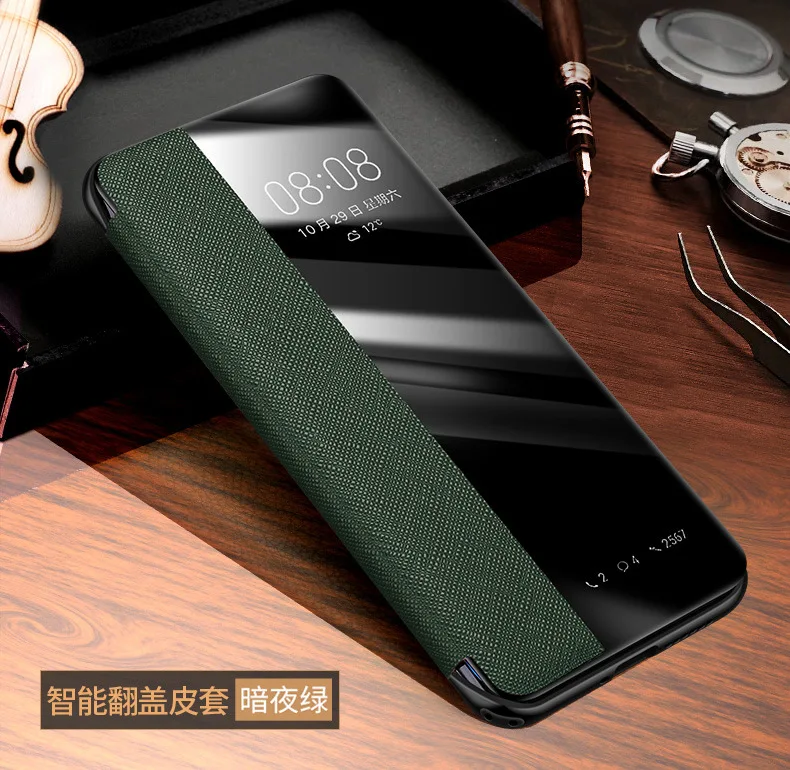 Genuine Leather Case Vpower Luxury Smart View Window Leather Flip Cases For Huawei P40 / P30 Pro Phone Covers
Genuine Leather Case Vpower Luxury Smart View Window Leather Flip Cases For Huawei P40 / P30 Pro Phone Covers