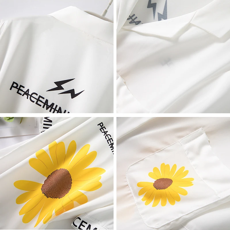 Summer New Women Pajamas Set 2 Pcs Shirt&short White Print Flower Sleepwear Nightwear Casual Satin Homewear Intimate Lingerie
Summer New Women Pajamas Set 2 Pcs Shirt&short White Print Flower Sleepwear Nightwear Casual Satin Homewear Intimate Lingerie
