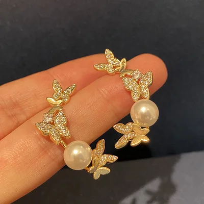 Gold Butterfly Pearl Earrings For Women Super Fairy Temperament Summer High Sense Pearl Earrings Goddess Exquisite 2021 Style
Gold Butterfly Pearl Earrings For Women Super Fairy Temperament Summer High Sense Pearl Earrings Goddess Exquisite 2021 Style