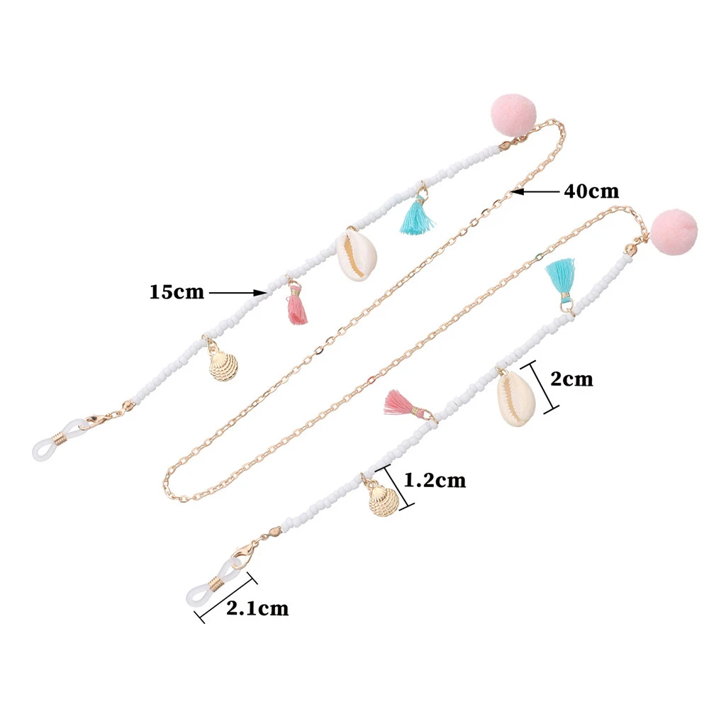 70cm Shell Tassel Beads Gold Link Chain Eyeglasses Chains Reading Glasses Sunglasses Strap Cord Holder Face Mask Neck Head Band
70cm Shell Tassel Beads Gold Link Chain Eyeglasses Chains Reading Glasses Sunglasses Strap Cord Holder Face Mask Neck Head Band