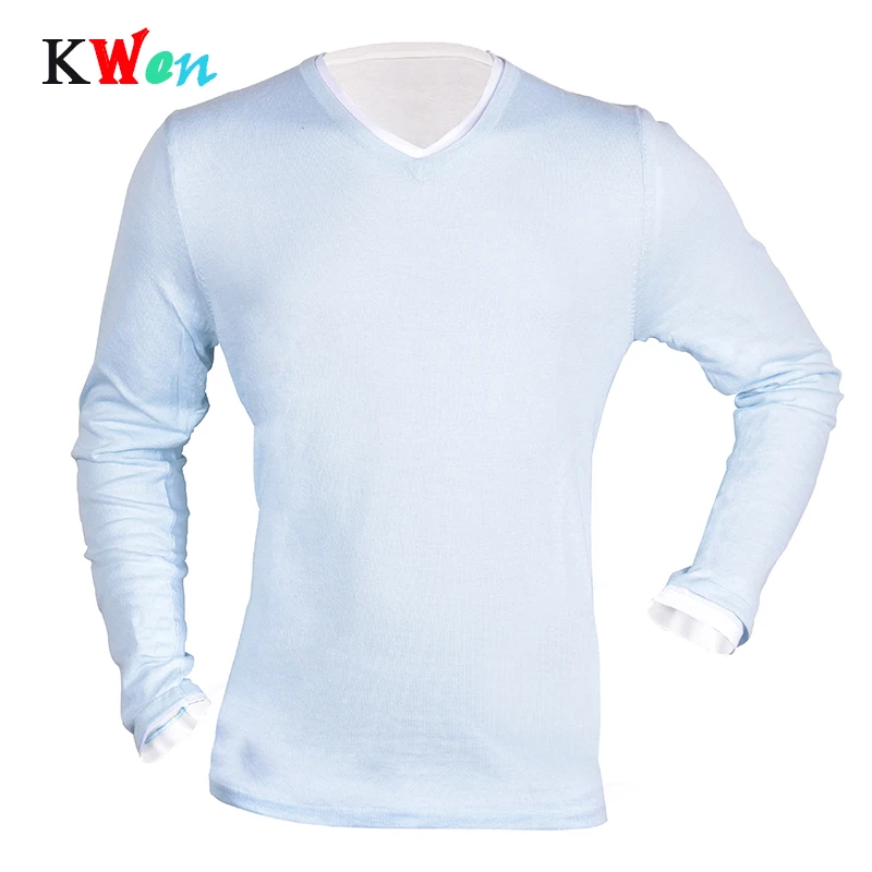 2021 Spring Autumn solid Fake two Piece Slim Fit V-neck Tshirt men sweater students loaded Tee Top Casual Men Long Sleeve
2021 Spring Autumn solid Fake two Piece Slim Fit V-neck Tshirt men sweater students loaded Tee Top Casual Men Long Sleeve