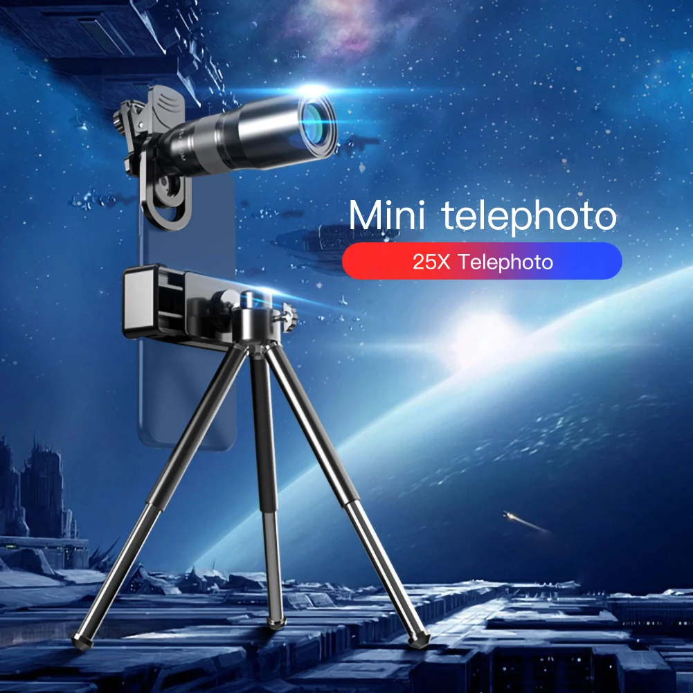 25X Single HD Telescope Zoom Lens Monocular mobile phone camera lens for iPhone Samsung Smartphones for camping Hunting sports
25X Single HD Telescope Zoom Lens Monocular mobile phone camera lens for iPhone Samsung Smartphones for camping Hunting sports
