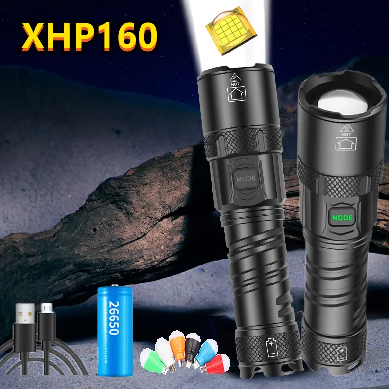 16-Cores XHP160 LED Flashlight Powerful XHP99.2 Waterproof Torch USB Rechargeable 26650 Lantern Portable Zoom Light for Camping
16-Cores XHP160 LED Flashlight Powerful XHP99.2 Waterproof Torch USB Rechargeable 26650 Lantern Portable Zoom Light for Camping