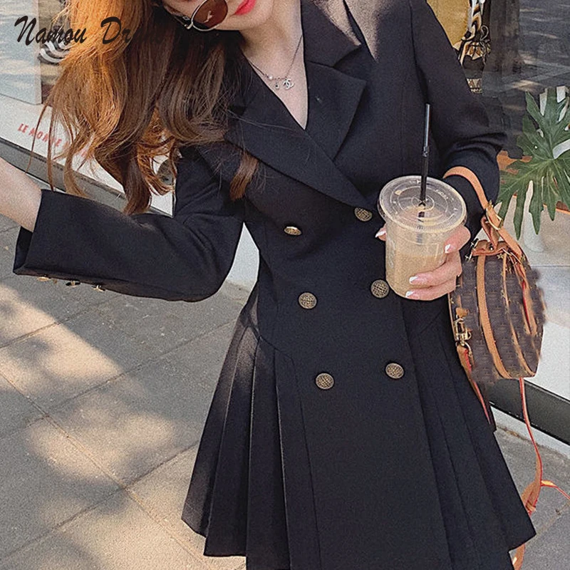 Blazer Dress Women Elegant Black Party Dress Female Spring 2021 Oversize Long Sleeve Double Breasted Office Dress Korean Clothes
Blazer Dress Women Elegant Black Party Dress Female Spring 2021 Oversize Long Sleeve Double Breasted Office Dress Korean Clothes