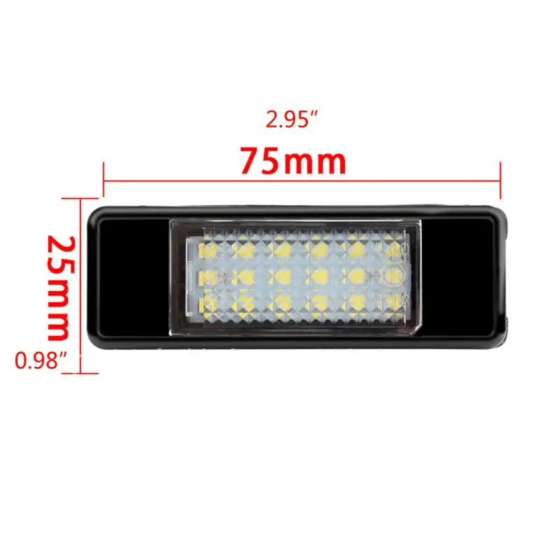 2Pcs 18 LED Beads License Plate LED Light Lamp for Citroen C2 C3 C4 C5 C6 DS3 for PEUGEOT 106 207 307 308 406 407 508 1007 3008
2Pcs 18 LED Beads License Plate LED Light Lamp for Citroen C2 C3 C4 C5 C6 DS3 for PEUGEOT 106 207 307 308 406 407 508 1007 3008