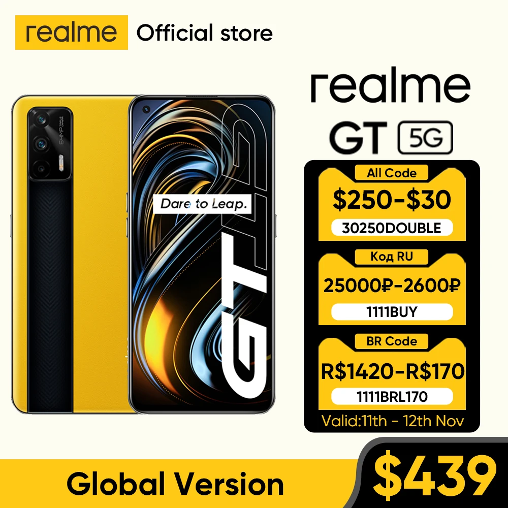 

Смартфон realme GT 5G, Snapdragon 888, 65 Вт, 120 Гц, 6,43 дюйма, 8 + 128 ГБ, NFC, 4500 мА · ч