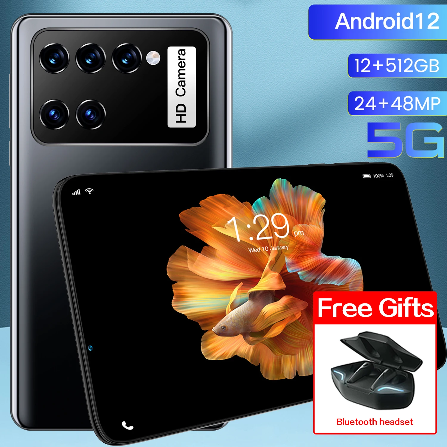 7.8inch Tablet Android 12.0 WIFI 4G Network SIM GPS Phone Call 10 Core IPS HD Screen 12GB RAM 512GB ROM Bluetooth Tablets PC 202
7.8inch Tablet Android 12.0 WIFI 4G Network SIM GPS Phone Call 10 Core IPS HD Screen 12GB RAM 512GB ROM Bluetooth Tablets PC 202