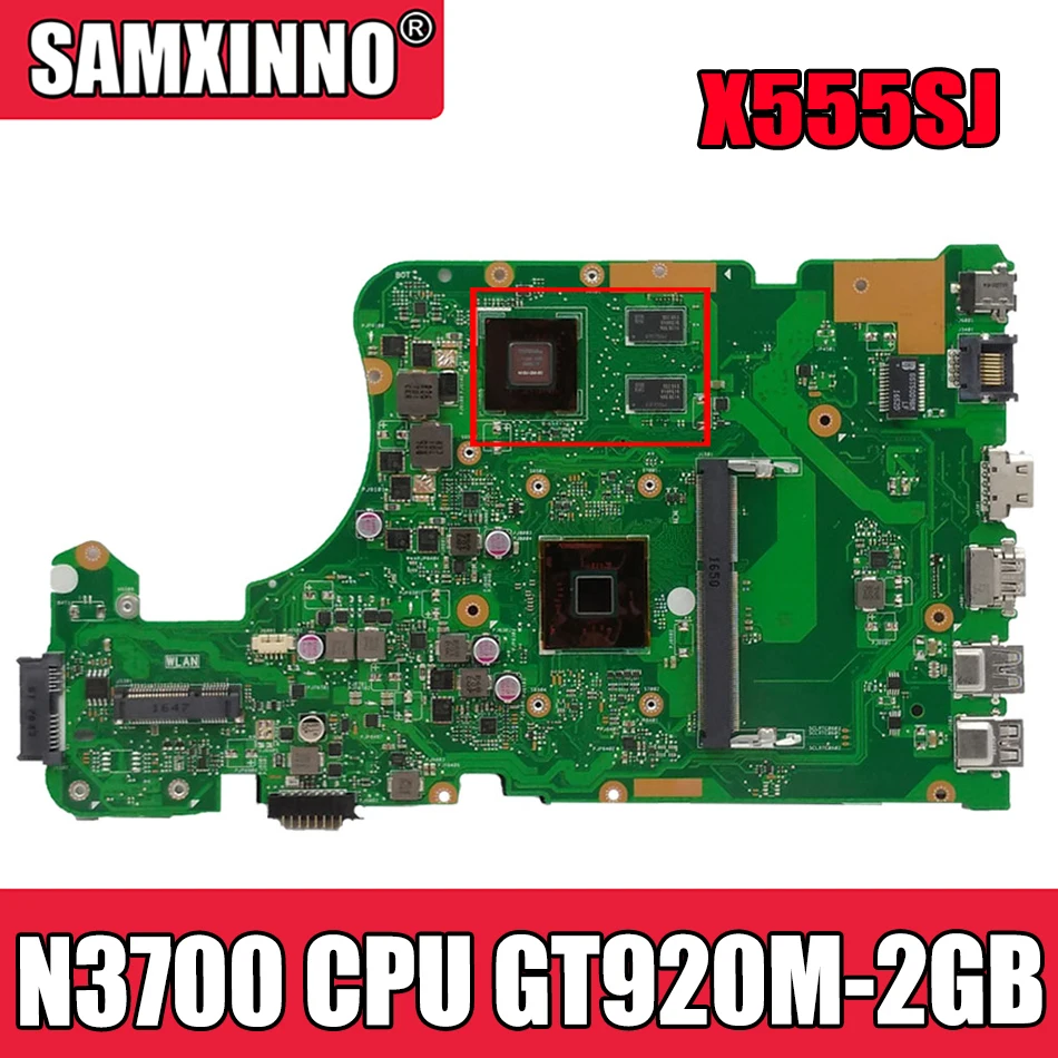 X555SJ motherboard For Asus X555SJ X555S X555SJ A555S X555 laptop motherboard N3700 CPU GT920M-2GB mainboard tetsted 100%
X555SJ motherboard For Asus X555SJ X555S X555SJ A555S X555 laptop motherboard N3700 CPU GT920M-2GB mainboard tetsted 100%