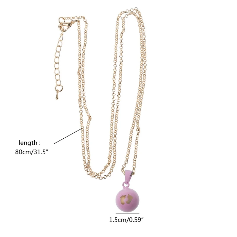 Baby Footprints Brilliant Pregnancy Chime Bola Pendant Harmony Ball Necklace 32" Long Chain for Mother Baby Jewelry
Baby Footprints Brilliant Pregnancy Chime Bola Pendant Harmony Ball Necklace 32" Long Chain for Mother Baby Jewelry