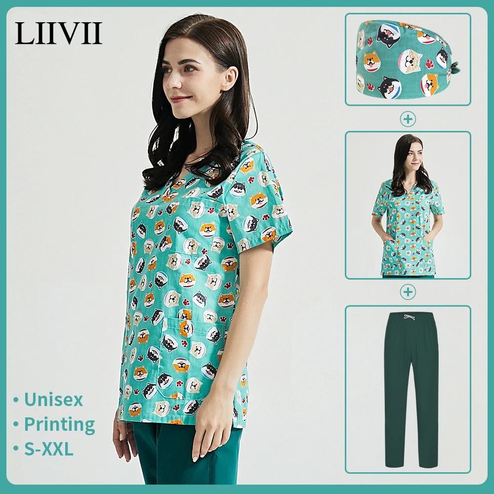 High quality cartoon printing dental clinic supplies scrub top nursing uniform fashion breathable top scrub clothes women's
High quality cartoon printing dental clinic supplies scrub top nursing uniform fashion breathable top scrub clothes women's