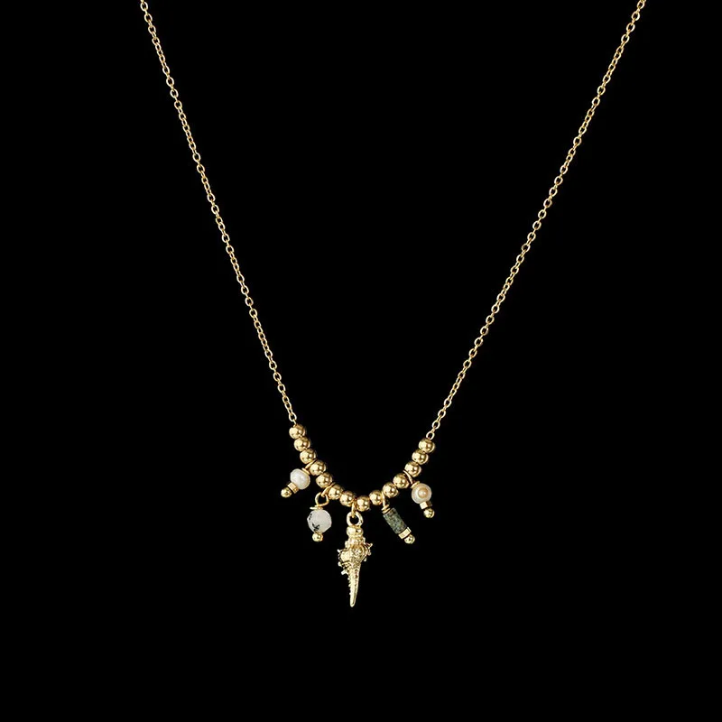 Bohemian Beach Style Shell Conch Bead 14k Gold Stainless Steel Choker Personalized Women's Pendant Chain Necklace For Women
Bohemian Beach Style Shell Conch Bead 14k Gold Stainless Steel Choker Personalized Women's Pendant Chain Necklace For Women