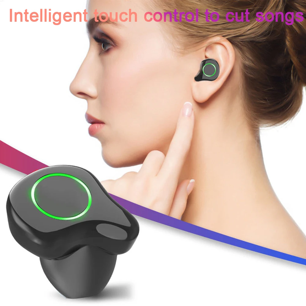 R5 туры беспроводные наушники Bluetooth 5 0 гарнитура чехол 9D стерео звук мини для Iphone