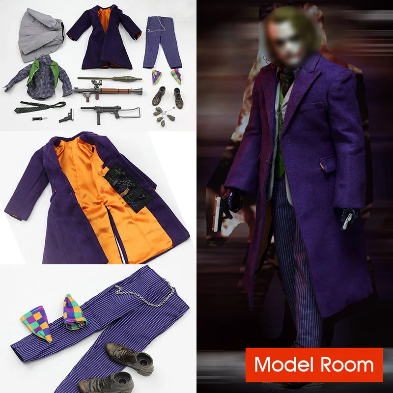 1/6 Joker Purple Coat Clothes Set with Weapons Model Fit 12'' Male Soldier Action Figure Body Dolls
1/6 Joker Purple Coat Clothes Set with Weapons Model Fit 12'' Male Soldier Action Figure Body Dolls