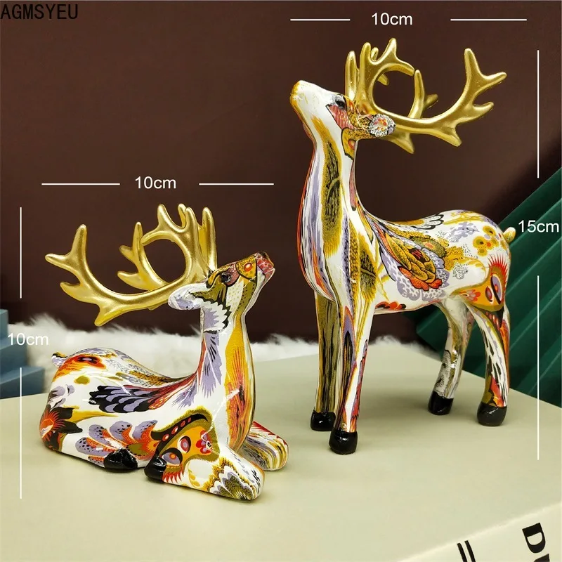 AGMSYEU Modern Simple Colorful Deer Decoration Creative Resin Crafts Wedding Gift Company Living Room Wine Cabinet Decorations
AGMSYEU Modern Simple Colorful Deer Decoration Creative Resin Crafts Wedding Gift Company Living Room Wine Cabinet Decorations