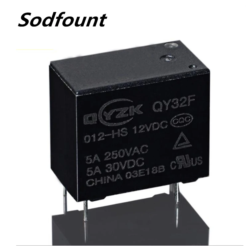 10pcs QY32F normally open circuit board relay 0.2W 5V 12V 4-pin relay for smart home 
10pcs QY32F normally open circuit board relay 0.2W 5V 12V 4-pin relay for smart home