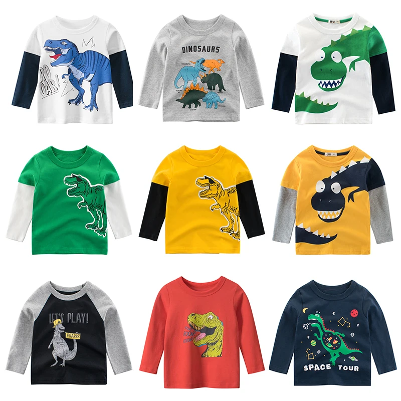 Long Sleeves Children T-Shirts Print Dinosaur Cotton Boys T Shirt Kids T Shirt Autumn Spring Kids Girls Tops Children Clothes
Long Sleeves Children T-Shirts Print Dinosaur Cotton Boys T Shirt Kids T Shirt Autumn Spring Kids Girls Tops Children Clothes