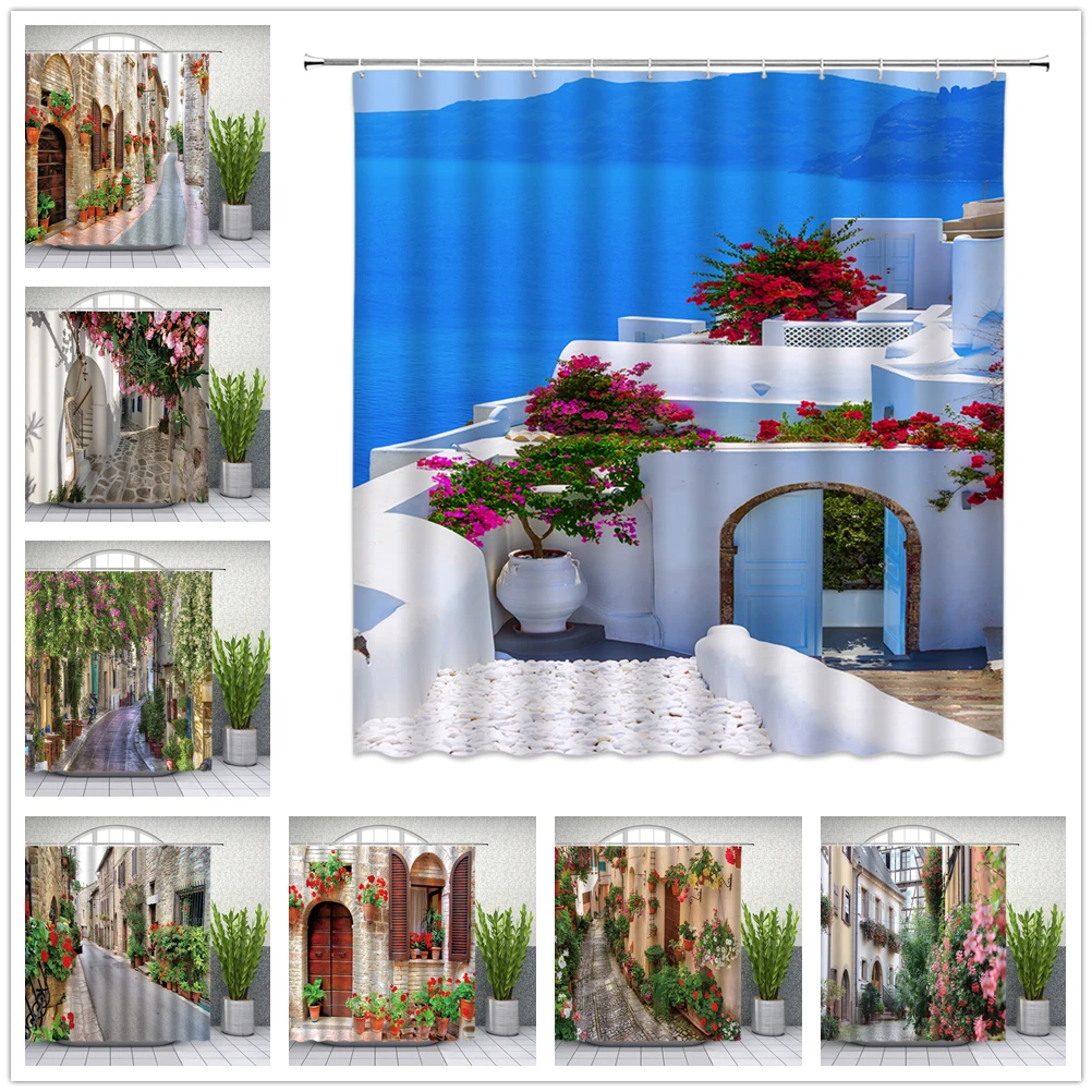 Garden Flowers Scenery Shower Curtains Plant European Retro House Bathroom Decor Waterproof Polyester Bathtub Curtain With Hook
Garden Flowers Scenery Shower Curtains Plant European Retro House Bathroom Decor Waterproof Polyester Bathtub Curtain With Hook