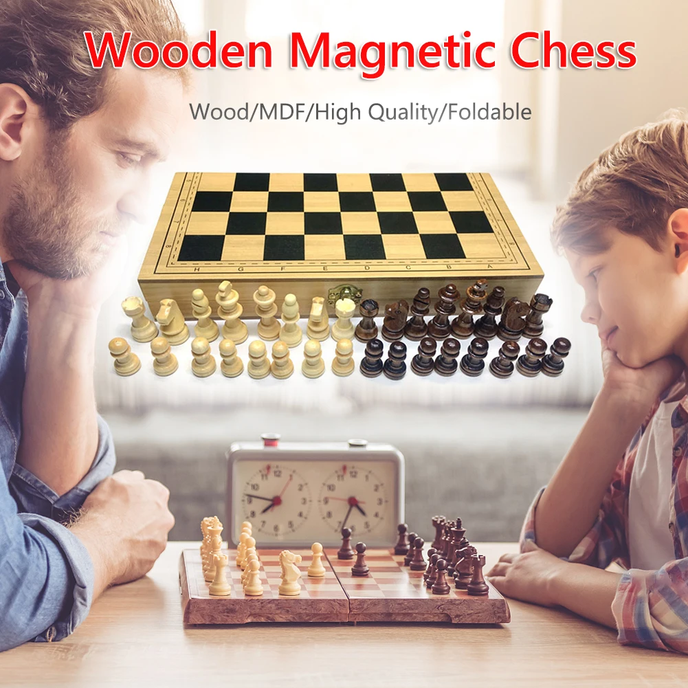 Folding Chess Learning Puzzle Toy Set Chess Board Toys Children Gift Wooden Children Kids Training Board Games
Folding Chess Learning Puzzle Toy Set Chess Board Toys Children Gift Wooden Children Kids Training Board Games